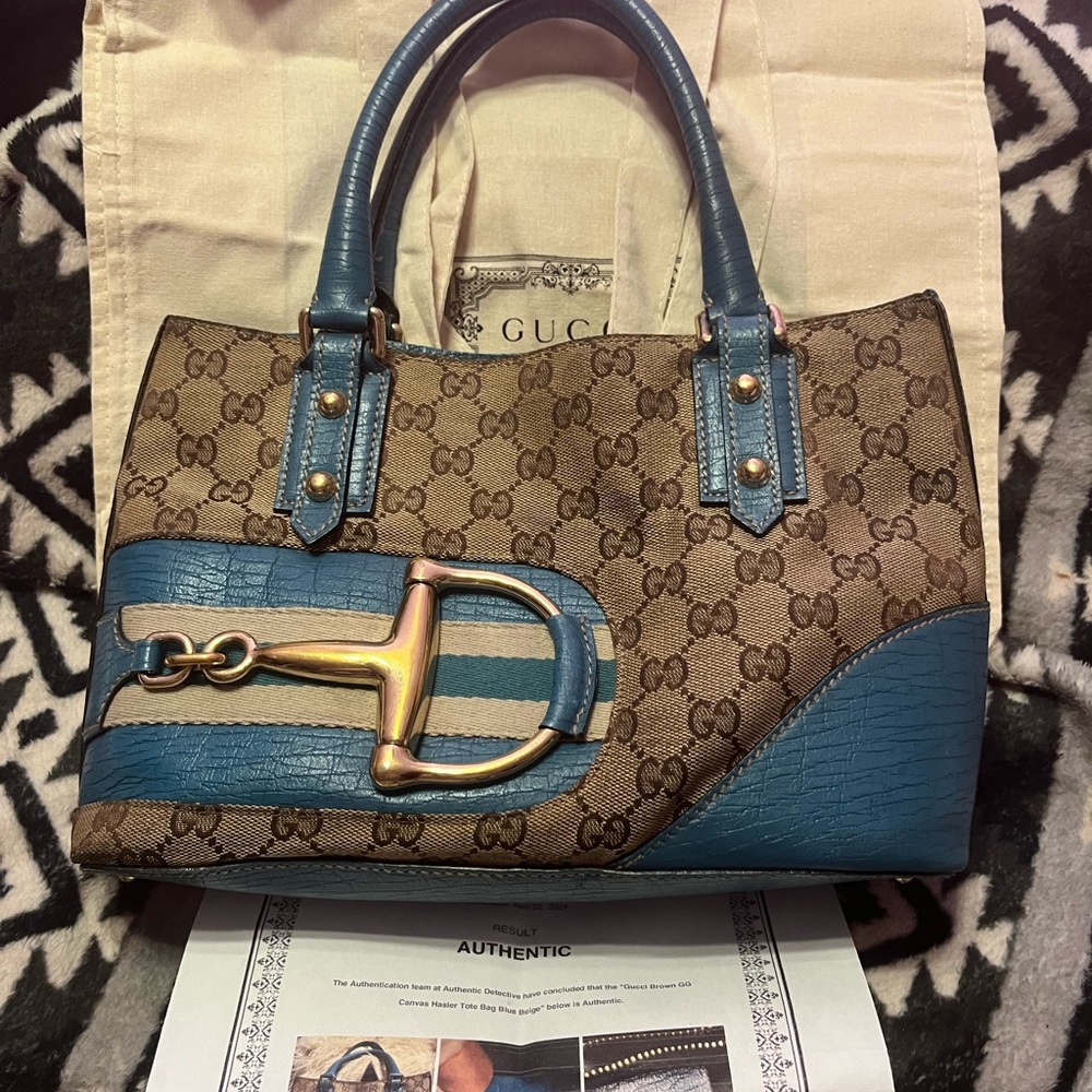 Gucci Vintage GG Hasler Web Horsebit Bag COA* Tote - Picture 3 of 17